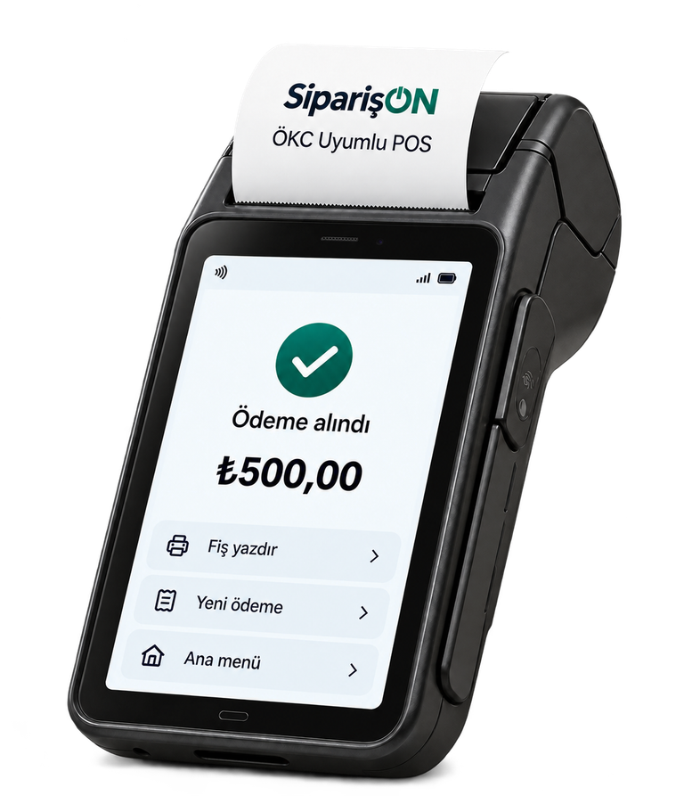 SiparişON ÖKC uyumlu POS cihazı